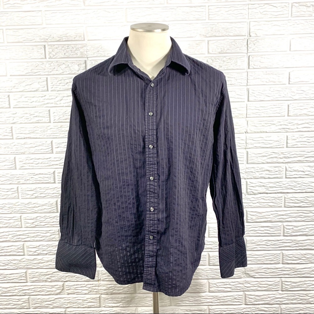 Utility Mens Long Sleeve Collared Shirt